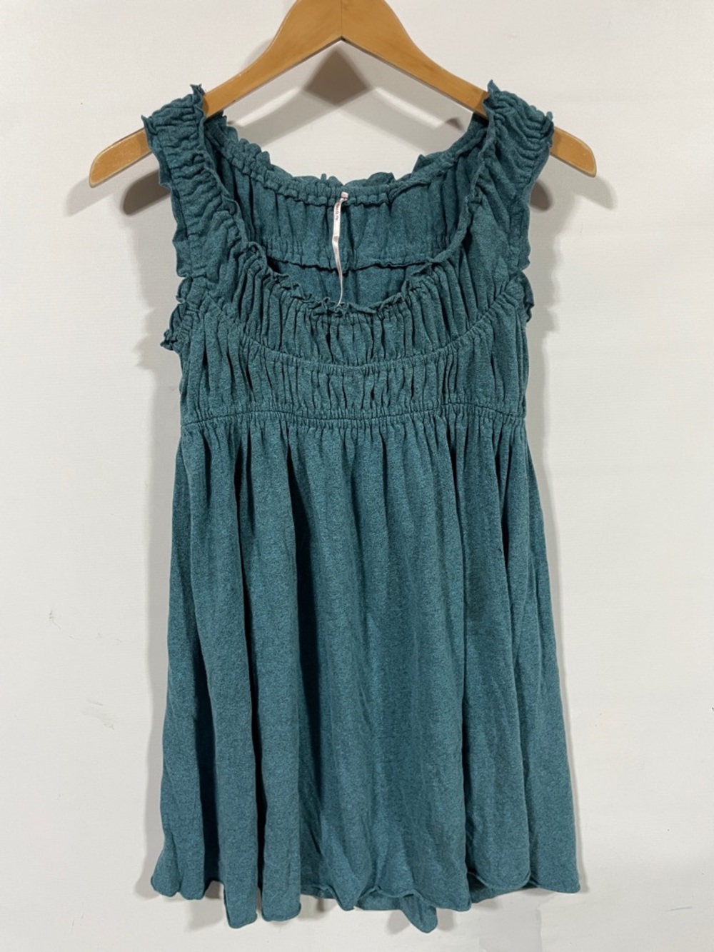 Free People Teal Smocked Midi Dress M